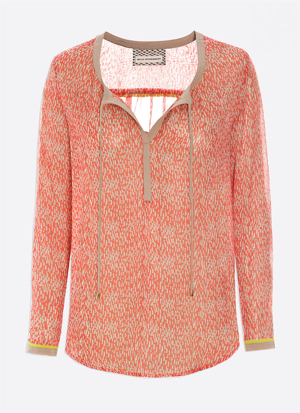 Silke Bluse, coral (2.sort)