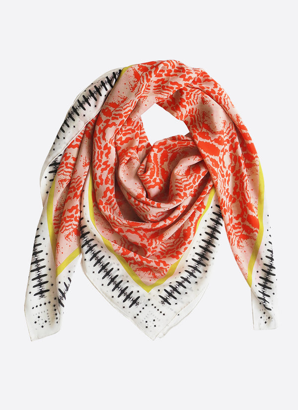 Silketørklæde, abstract tribal