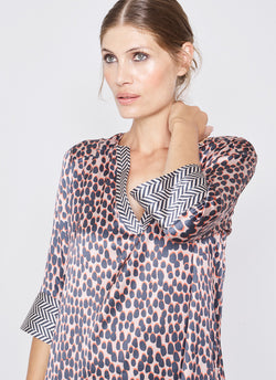 MAYA BLOUSE Abstract Animal