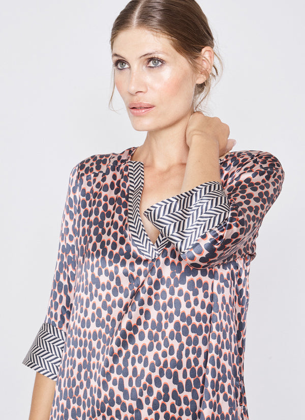 MAYA BLOUSE Abstract Animal