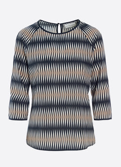 MAEVE BLOUSE Zig-Zag (Charcoal)