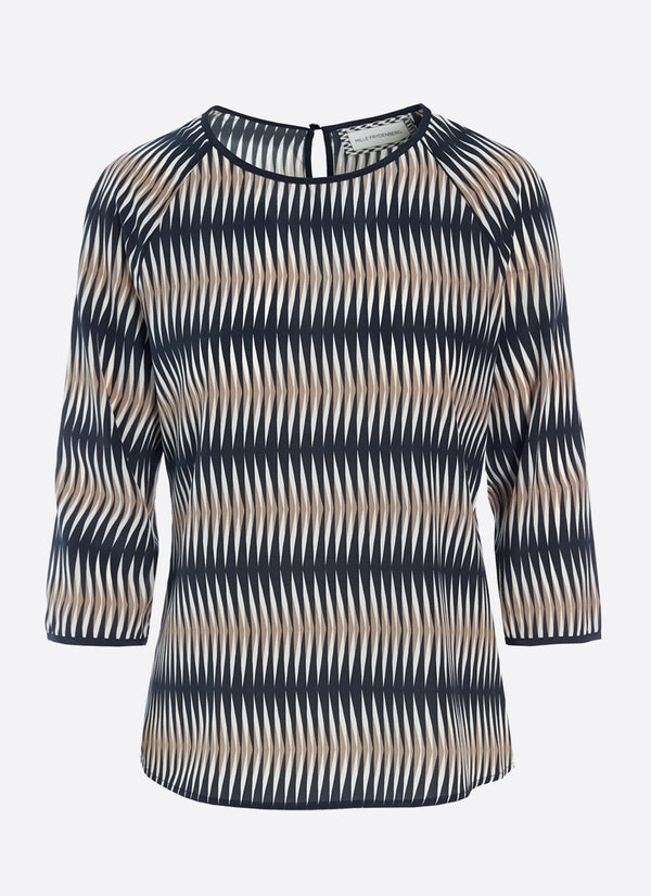 MAEVE BLOUSE Zig-Zag (Charcoal)