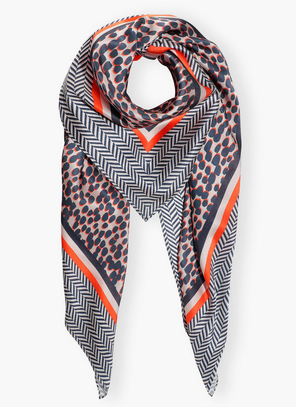 SILK SCARF Abstract Animal