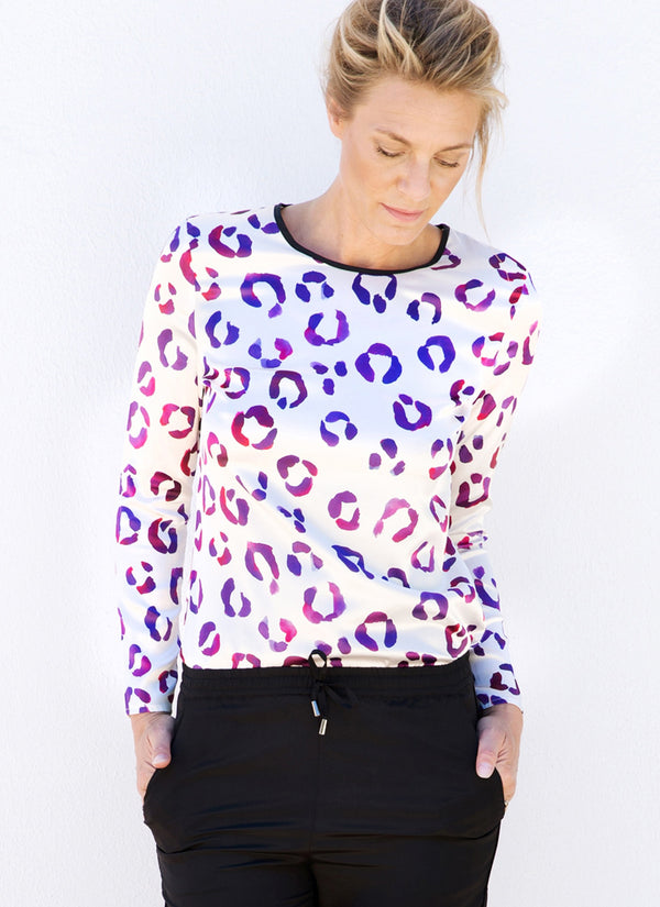 MIMI BLOUSE Aquarelle Leopard