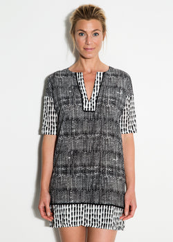 Silkekjole, mixed prints