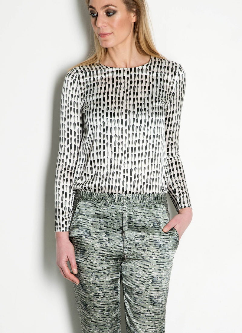 MIMI BLOUSE Croco, Olive