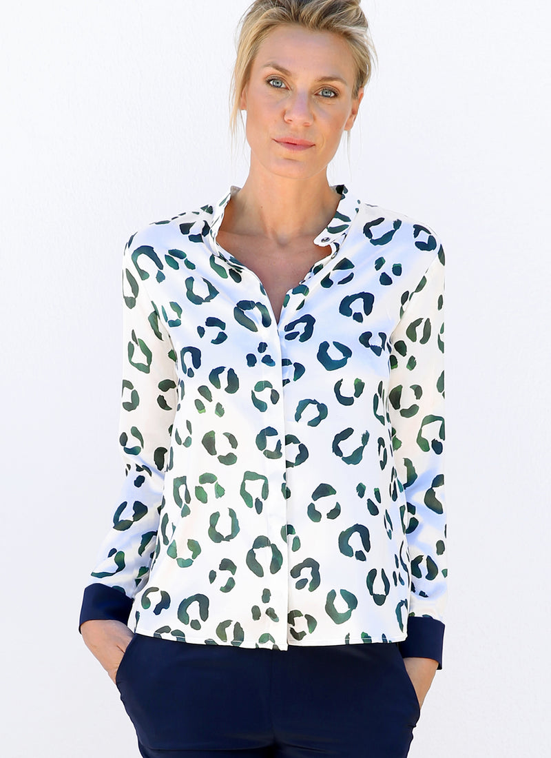 ELOISE SHIRT Aquarelle Leopard